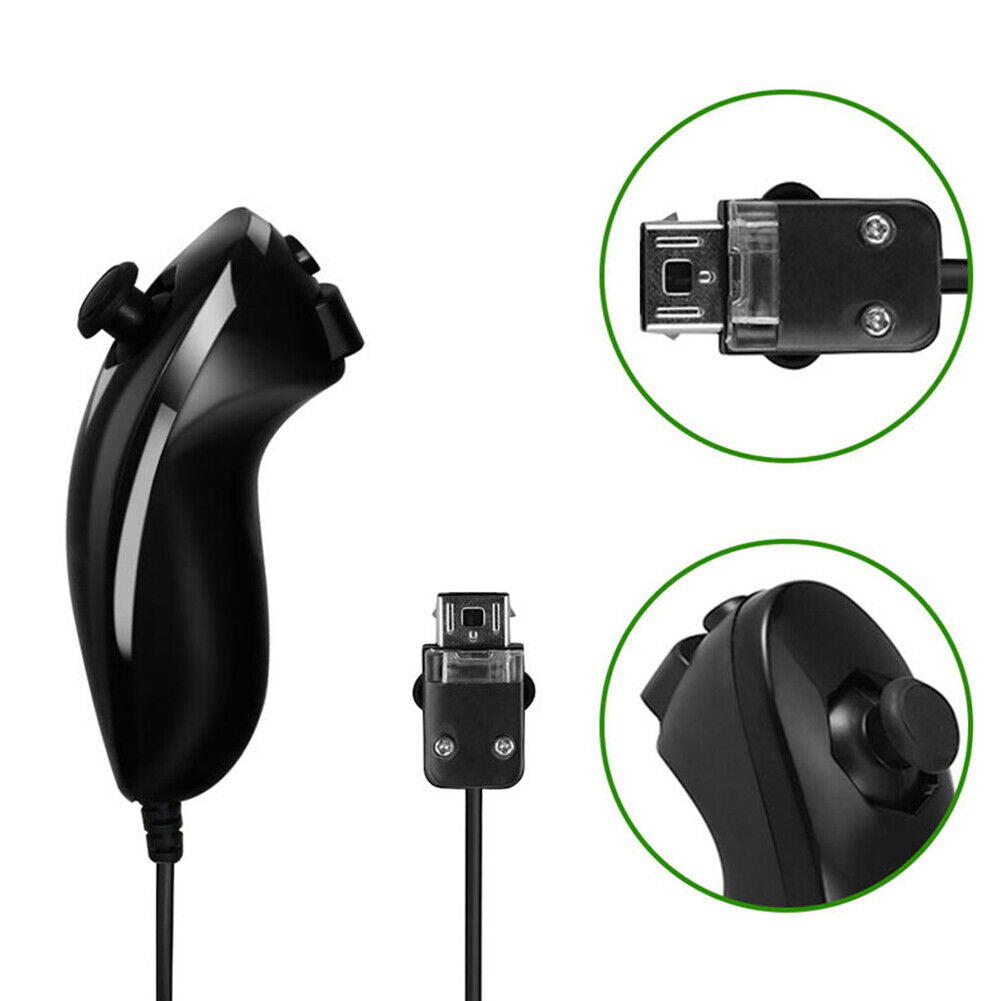US Built in Motion Plus Remote Controller Nunchuck + Case For Nintendo Wii/Wii U