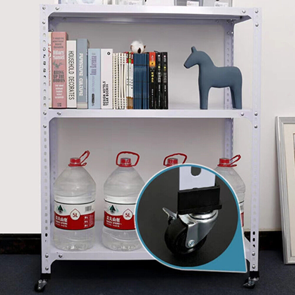 US 8-16 Pc 3 Inch Rubber Casters Heavy Duty Safety Brake Wheel For Shelving Rack