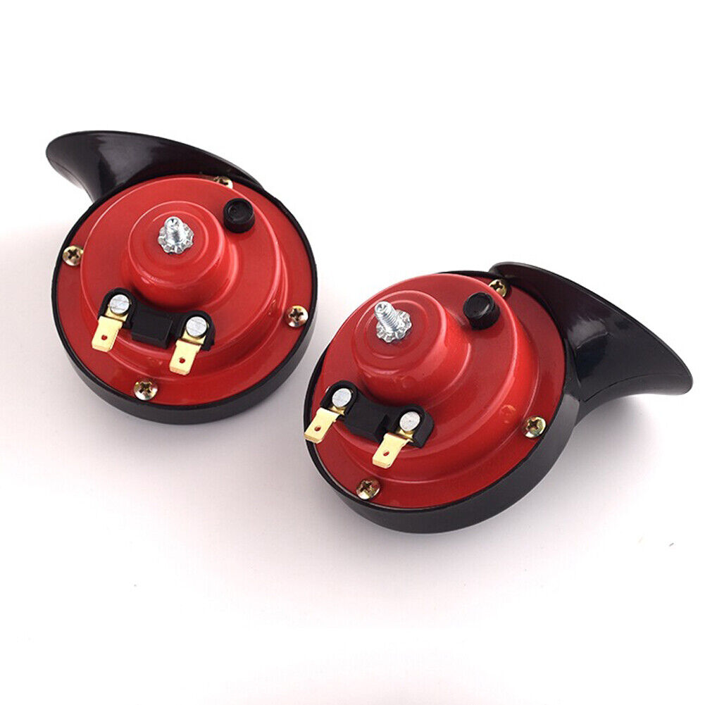 US 1-2 Pairs 12V 300DB Super Loud Train Air Horn Waterproof Motorcycle Car Boat