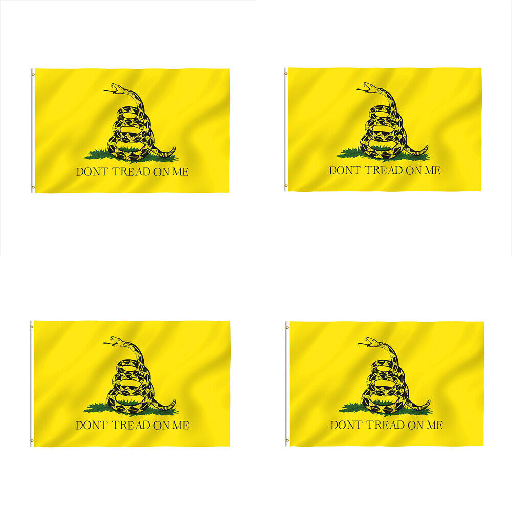 US 2-4 Pcs Don’t Tread on Me Gadsden Flag 3x5FT Outdoor Polyester Tea Party