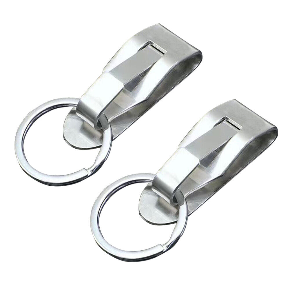 US 1-2 Pack Titanium Carabiner Key Chain Ring Belt Quick Release Detachable Clip