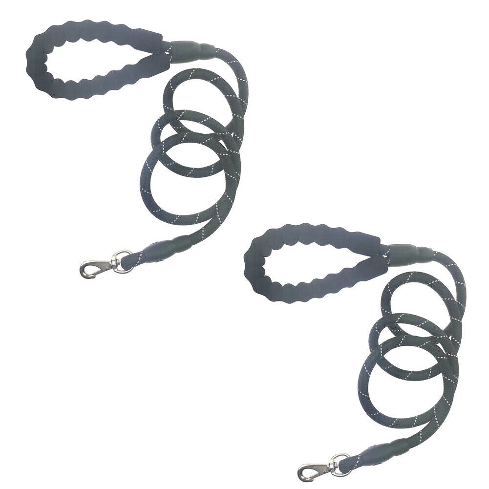 US 2-4 Pcs Heavy Duty Dog Leash Reflective Nylon Comfortable Soft Padded Handle