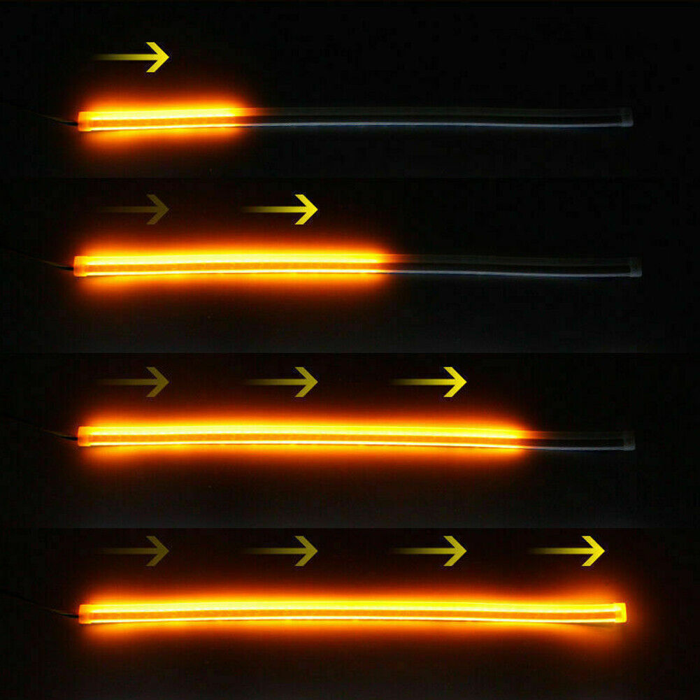 US 4-8 Pcs Strip Lights Waterproof LED Auto Flexible Atmosphere Lamp Ambient