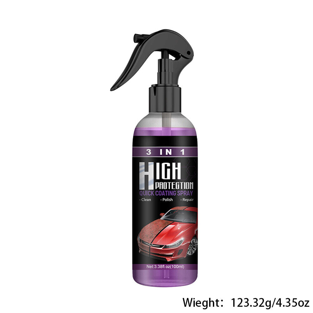 US 3 in 1 High Protection Quick Car Coat Ceramic Coating Spray Hydrophobic 100ML