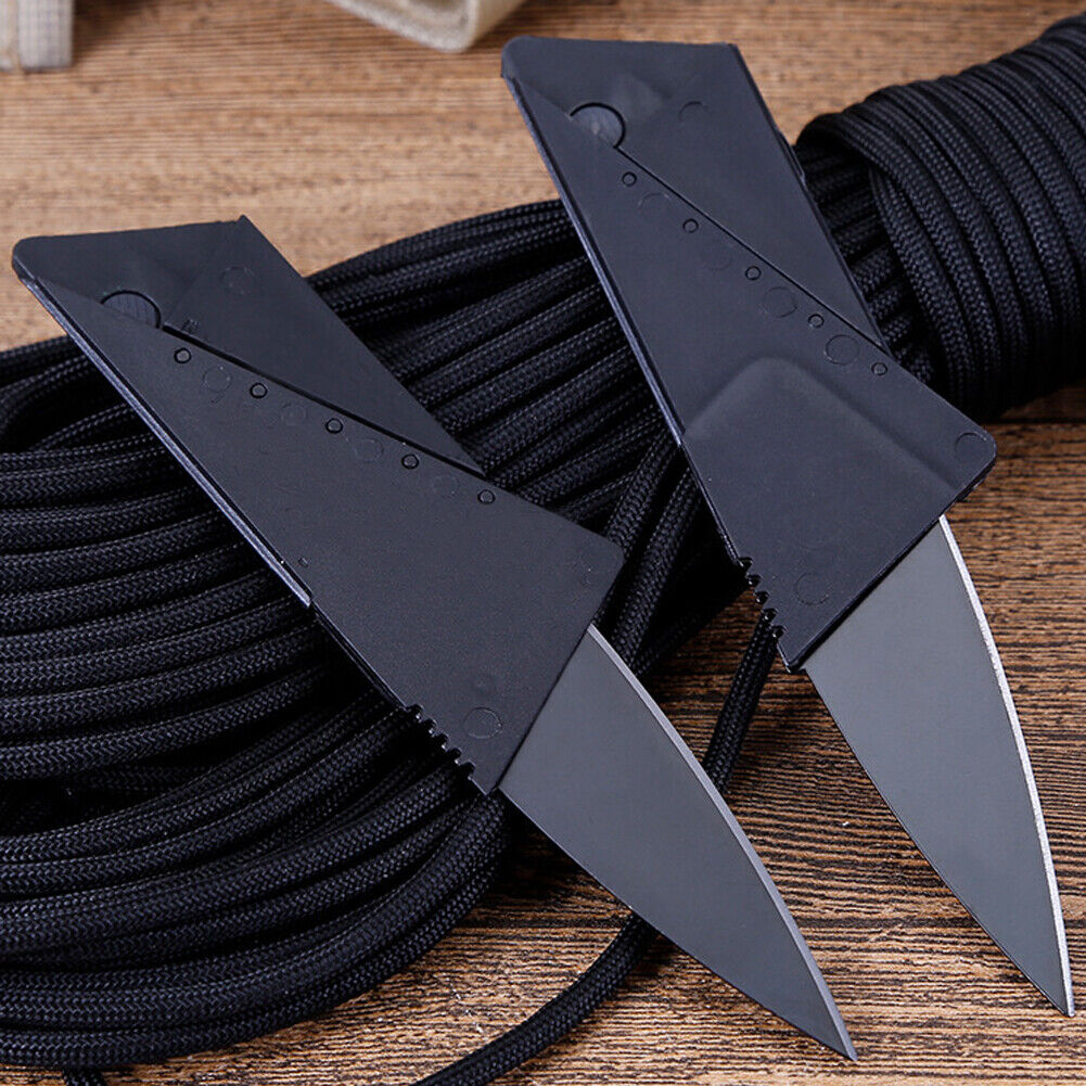 US 20-40 Pack Credit Card Thin Knives Folding Wallet Pocket Micro Survival Knife