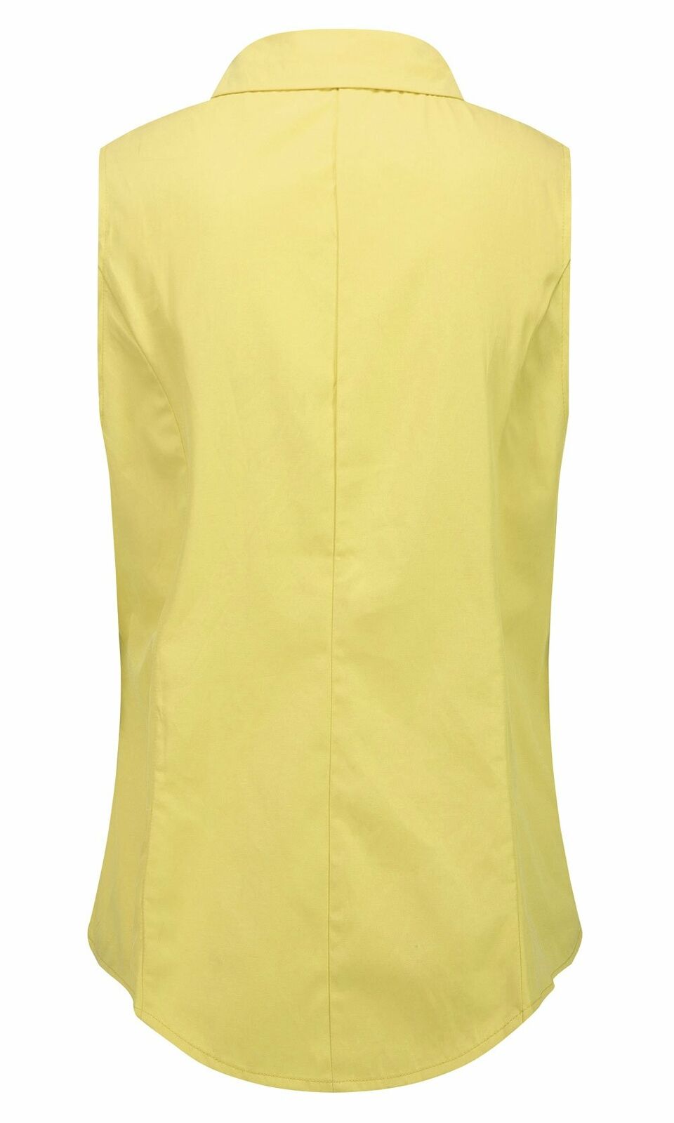 Women's Cotton Sleeveless Button Down Shirt Collared Pleated Blouse