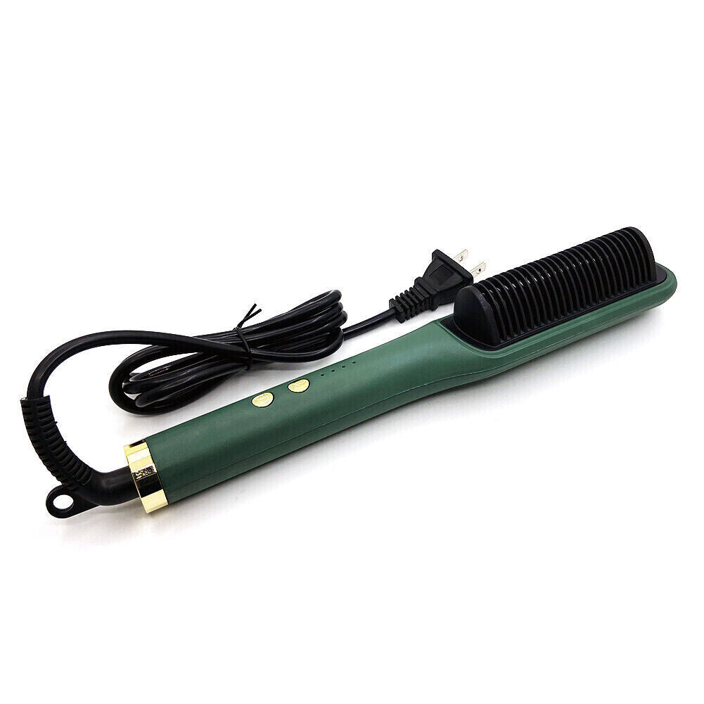 US Hair Straightener Comb Pro Electric Beard Straightening Heat Hot Comb Press