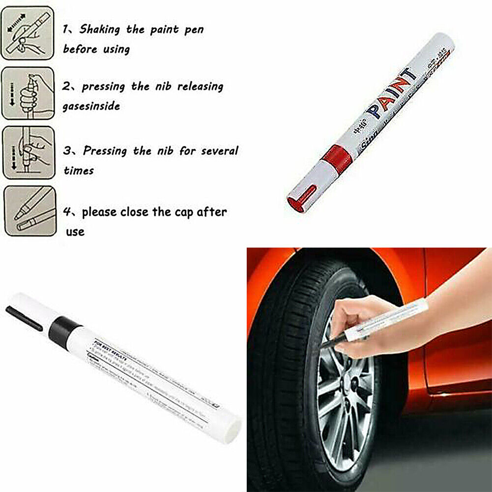 US 3-6 Pc Multiuse Tire Tread Rubber Metal Waterproof Permanent Paint Marker Pen