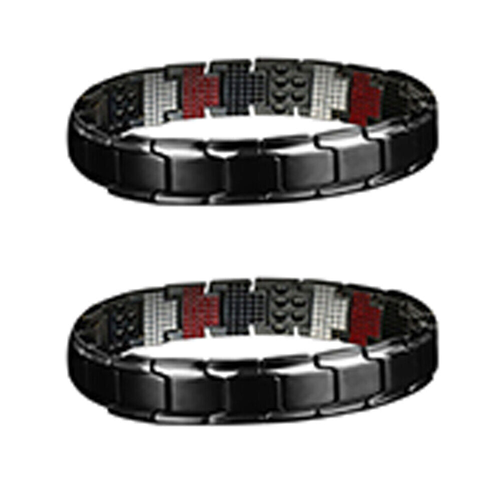 US 1-2 Pc Therapeutic Energy Healing Magnetic Bracelet Therapy Arthritis Jewelry