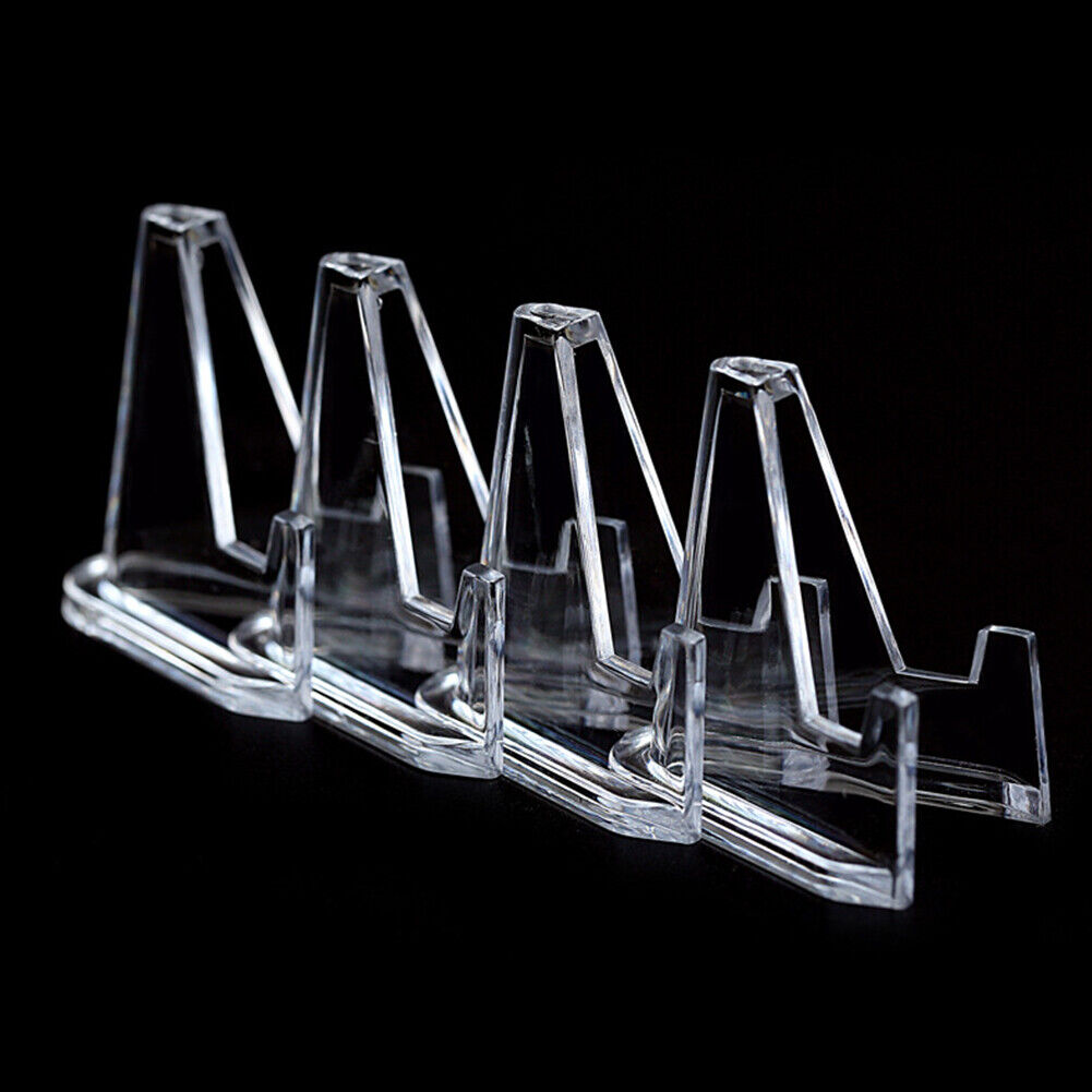 US 20-40 Pack STANDS EASEL for Coin Small Knives Challenge Holders CLEAR ACRYLIC