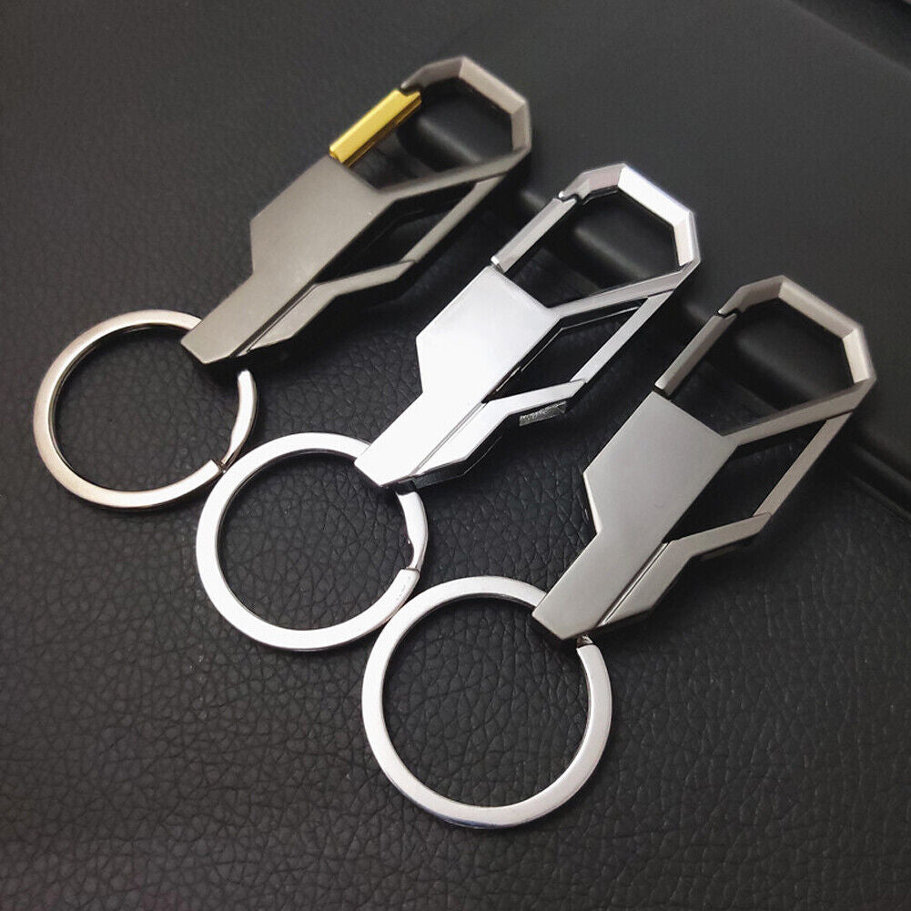 US 3-6 Pcs Metal Car Key Chain Key Ring Business Keychain Creative Alloy Key Fob