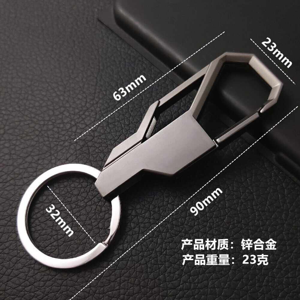 US 3-6 Pcs Metal Car Key Chain Key Ring Business Keychain Creative Alloy Key Fob