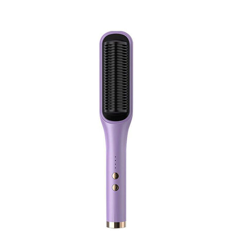 US Hair Straightener Comb Pro Electric Beard Straightening Heat Hot Comb Press