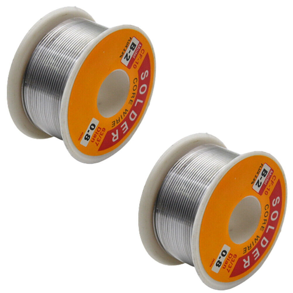 US 1-2 Pc 100 Gram 63-37 Tin Rosin Core Solder Wire Electrical Sn60 Flux 0.8mm