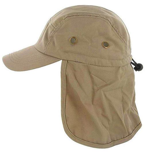 US 1-2 Pc UV Sun Protect Cap Safari Hike Camping Neck Cover Ear Flap Fishing Hat