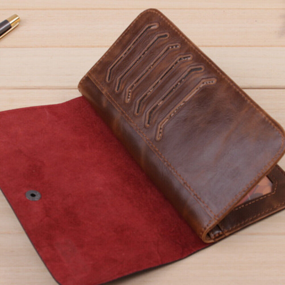 US 1-2 Pack Men Leather Wallet Bifold ID Card Holder Check Clutch Billfold Purse