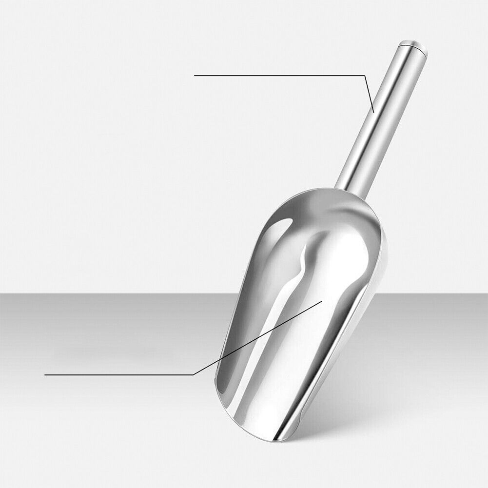 US 12oz Stainless Steel Scoop Bar Ice Candy Dry Goods Popcorn Commercial Scooper