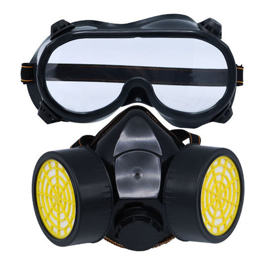 US 1-2Pc Emergency Survival Safety Respiratory GasMask Goggles Protection Filter