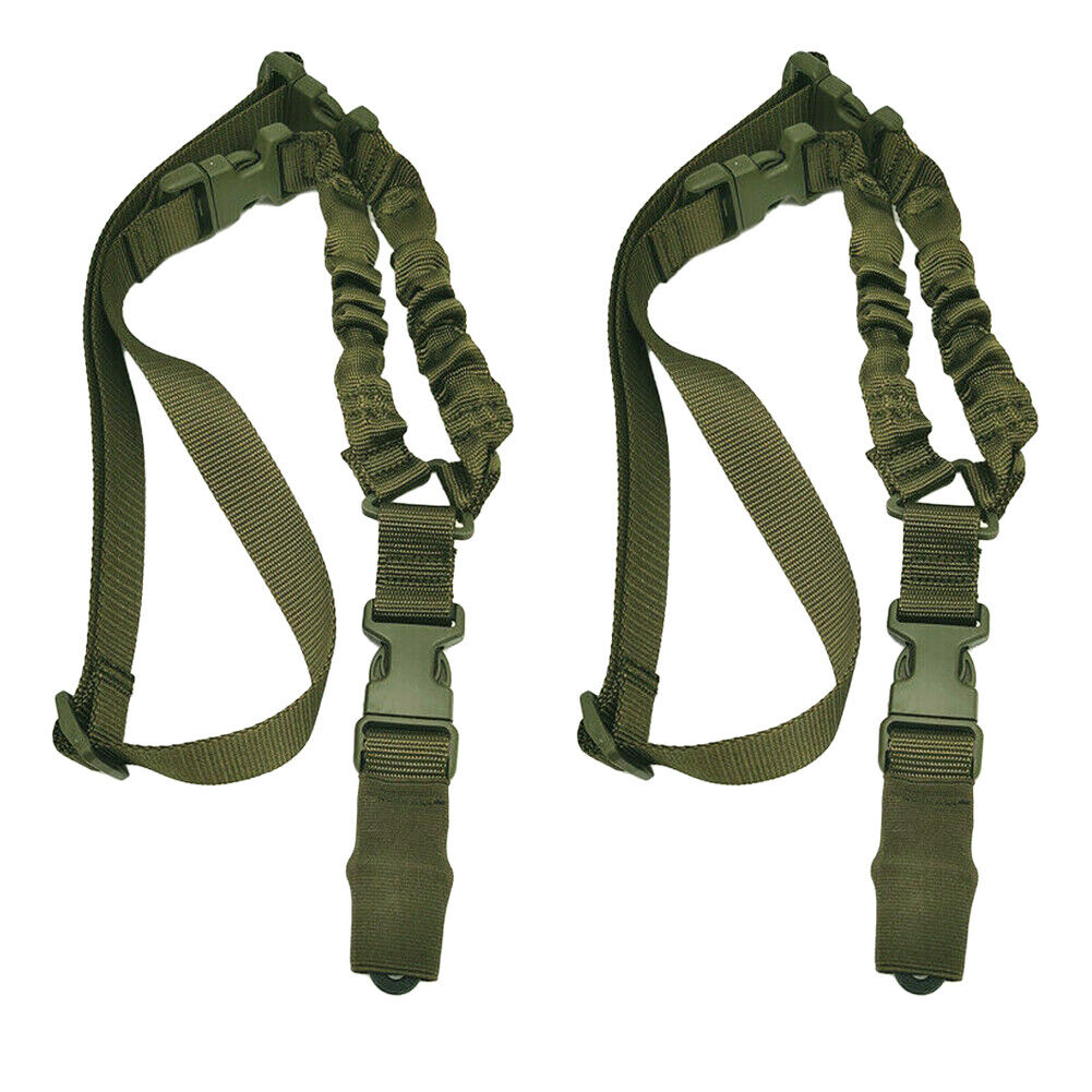 US 1~2 Pack Tactical Single Point Rifle Gun Sling Bungee Strap Adjustable Buckle