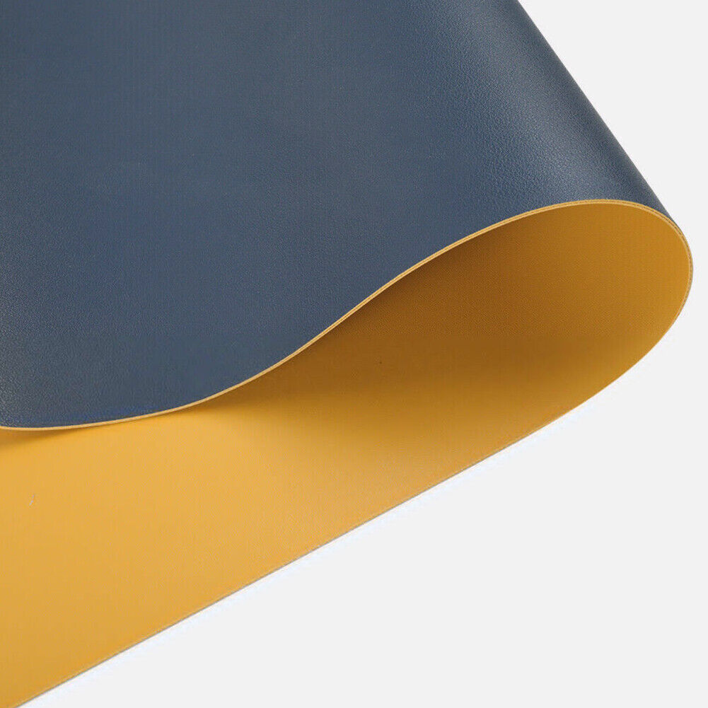 US PU Leather Dual Sided Desk Pad Non-Slip Mouse Pad Office Home Mat 23.6x11.8''