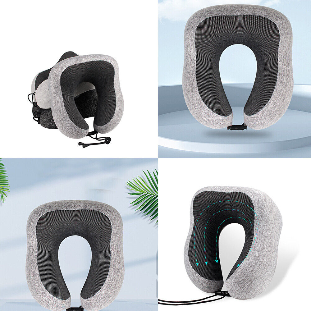 US 2-4 Pack Memory Foam U-Shaped Travel Pillow Neck Support Head Rest Car Plane