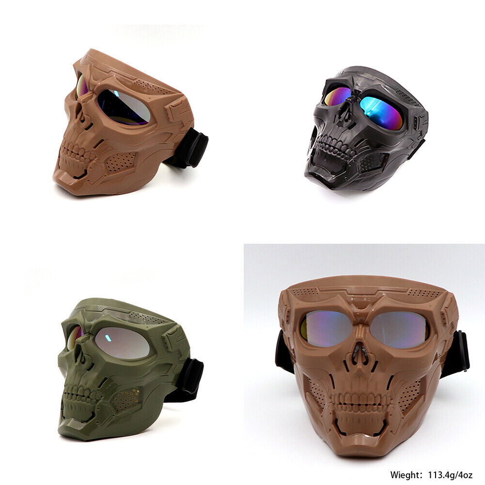 US Skull Tactical Airsoft Mask Halloween Full Face Protective Helmet Goggles