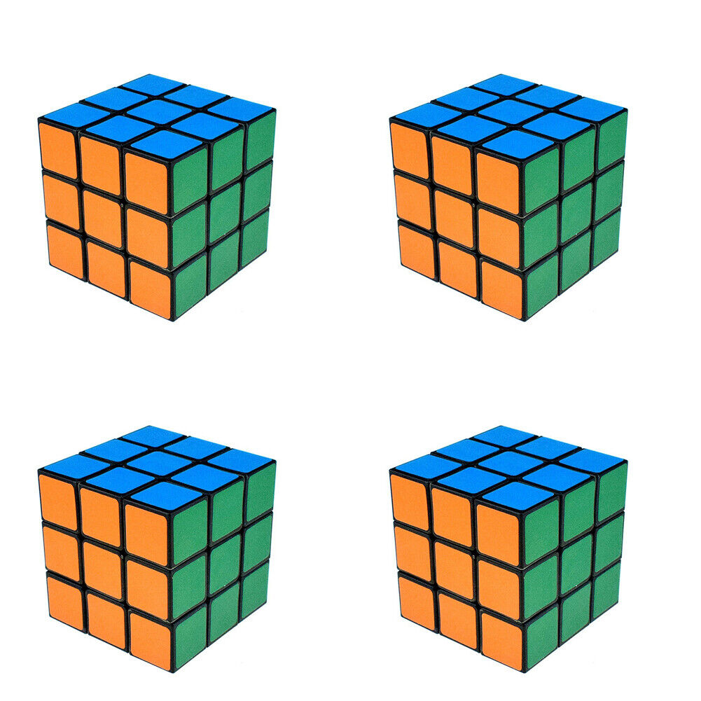 US 2-4Pc Kids Fun Rubiks Cube Toy Rubix Mind Game Toy Classic Magic Puzzle Gift