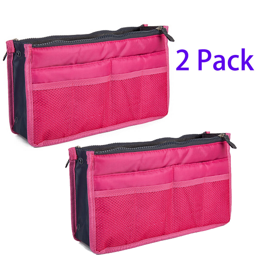 2 Pack Travel Insert Handbag Purse Large Liner Organizer Tidy Bags