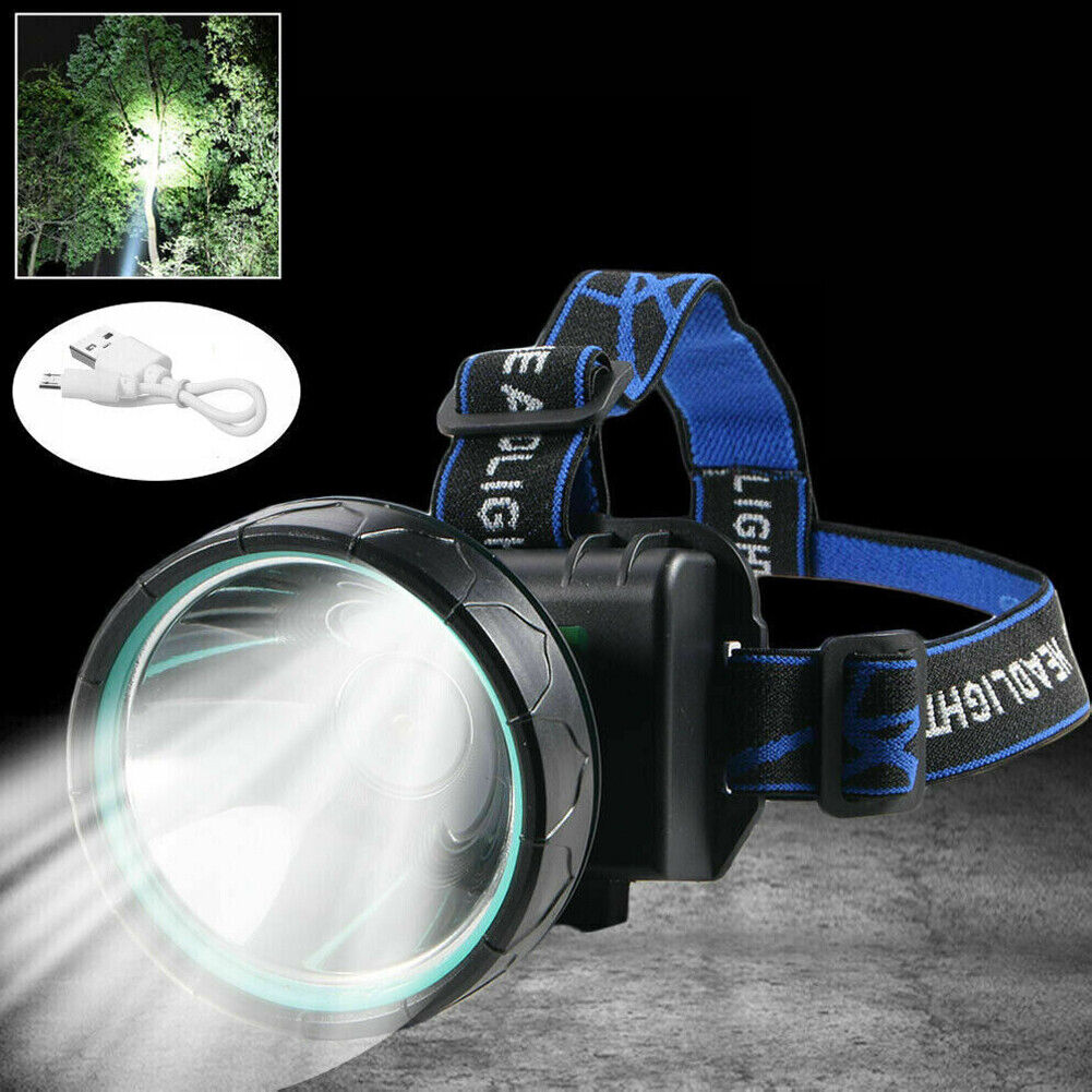 US 1-2 Pc LED Rechargeable Headlamp Super Bright Waterproof Outdoor Camp Hunting