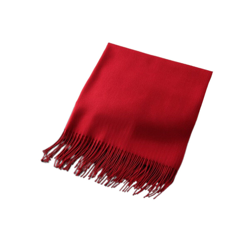 US Oversize Cashmere Scotland Wool Shawl Wrap Solid Blanket Mens Womens Scarf