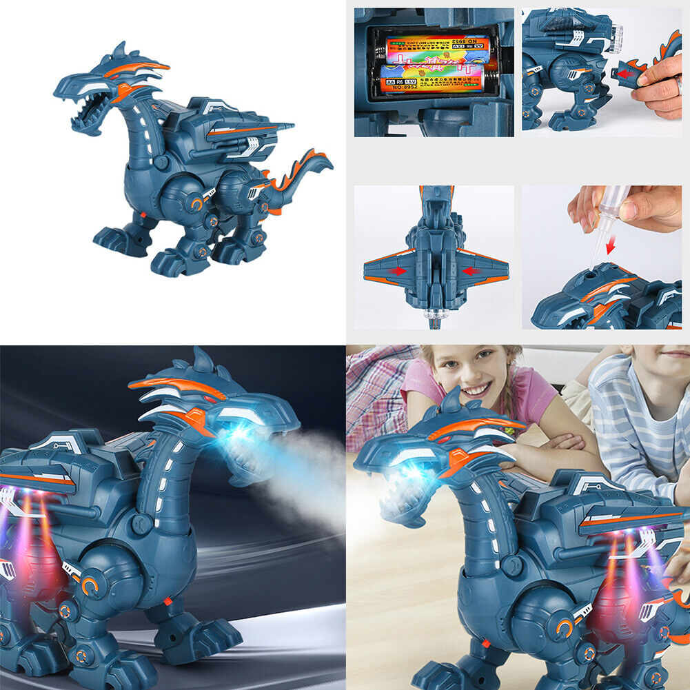 US 1-2 Pcs Remote Control Dinosaur Boys Toys RC Walking Robot Dinosaur Kids Gift