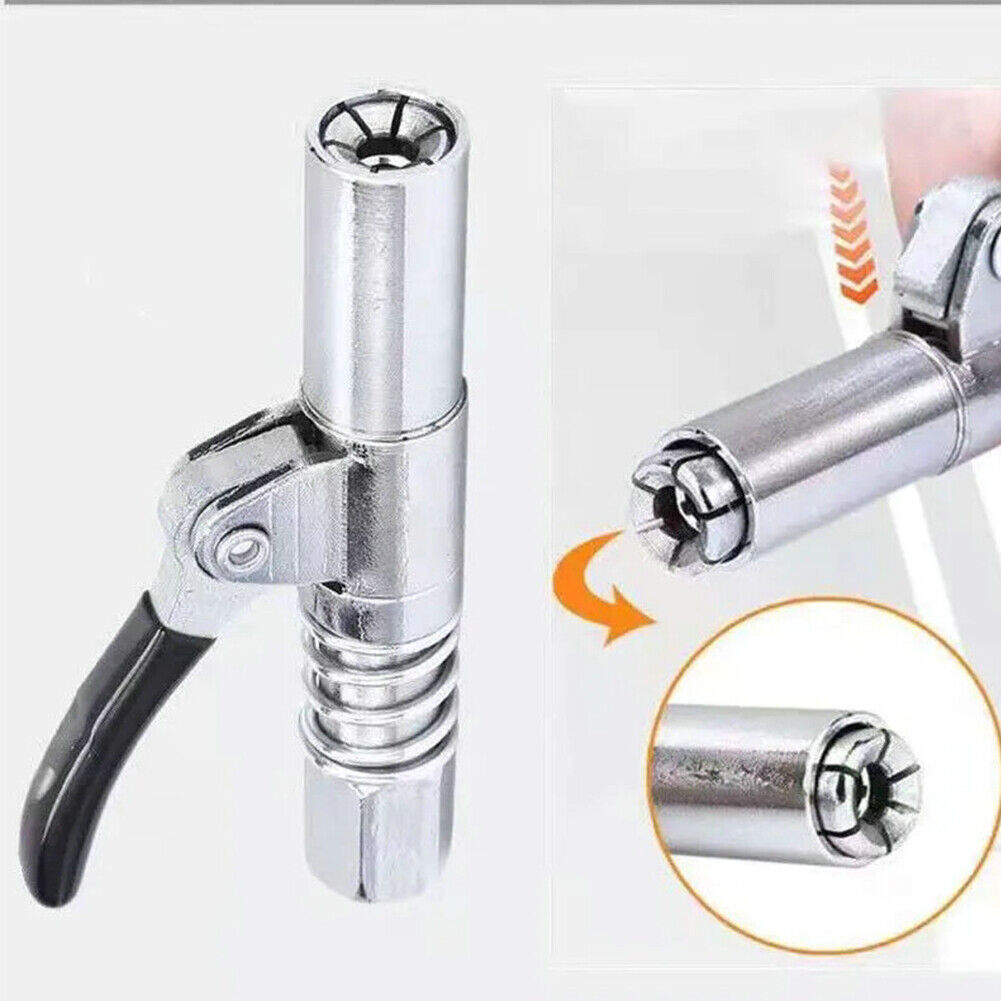 US 2-4 Pack Grease Gun Coupler Locks Onto Fittings Long-lasting Rebuildable Tool