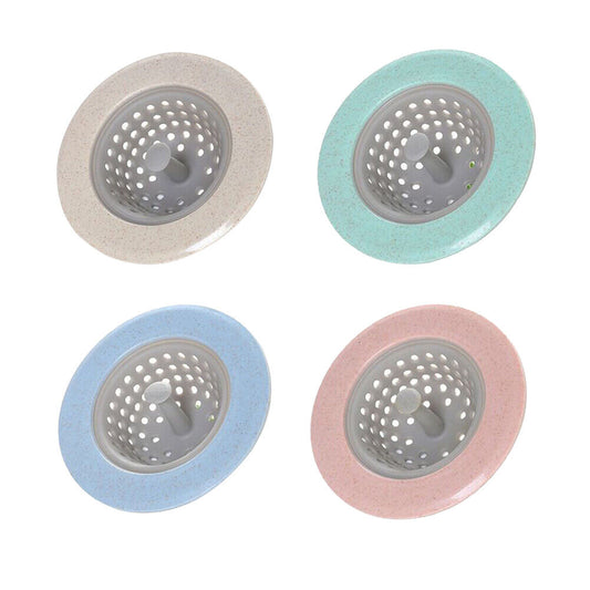 US 4-8 Pcs Silicone Kitchen Sink Drain Plug Strainer Sewer Hair Collect Filte