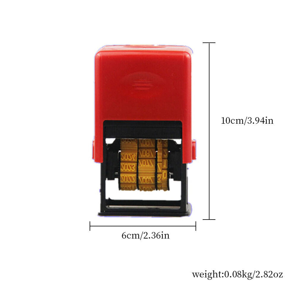 US 1-2 Pack Self Inking Rubber Date Office Stamp Handheld Date Stamp Plastic Bag