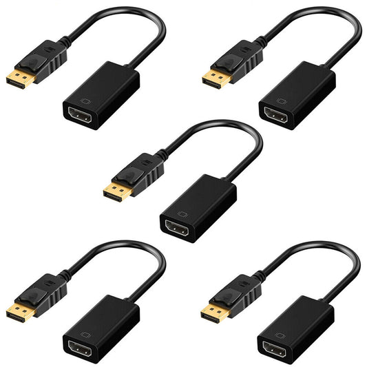 US 5-10 Pc DP Displayport Male to HDMI Female Cable Converter Adapter for PC