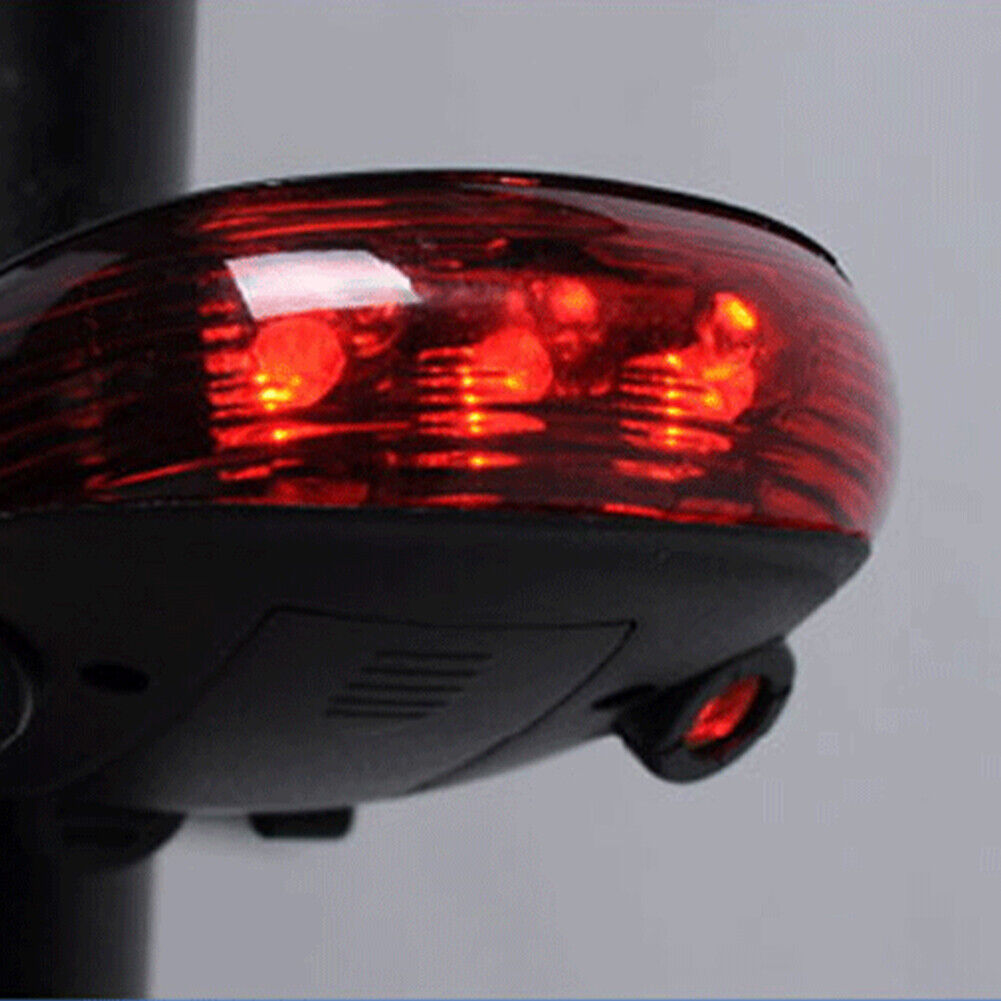 US 2-4 Pack 5 LED 2 Laser Bike Bicycle Light Rear Flashing Safety Warning Lamp