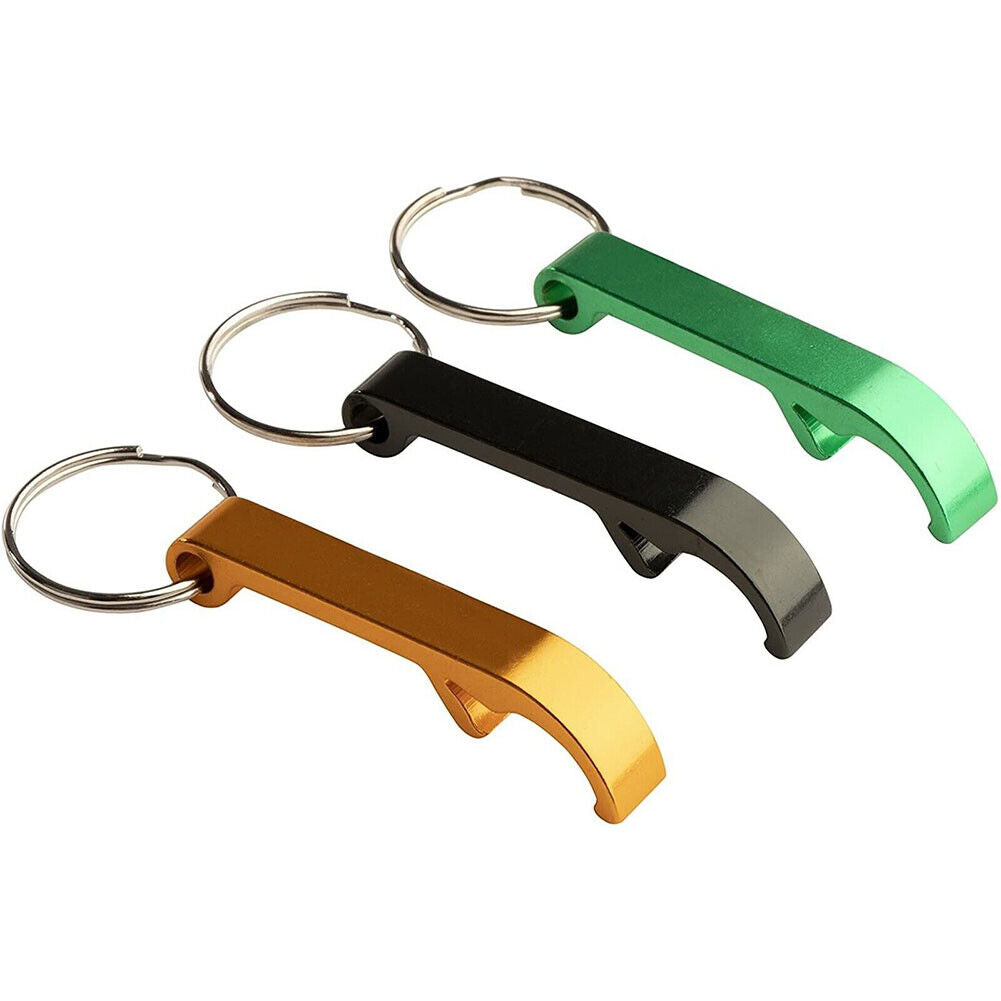 US 30-60 Pc Beer Bottle Opener Tools Key chain Metal Bar Claw Beverage Key Rings