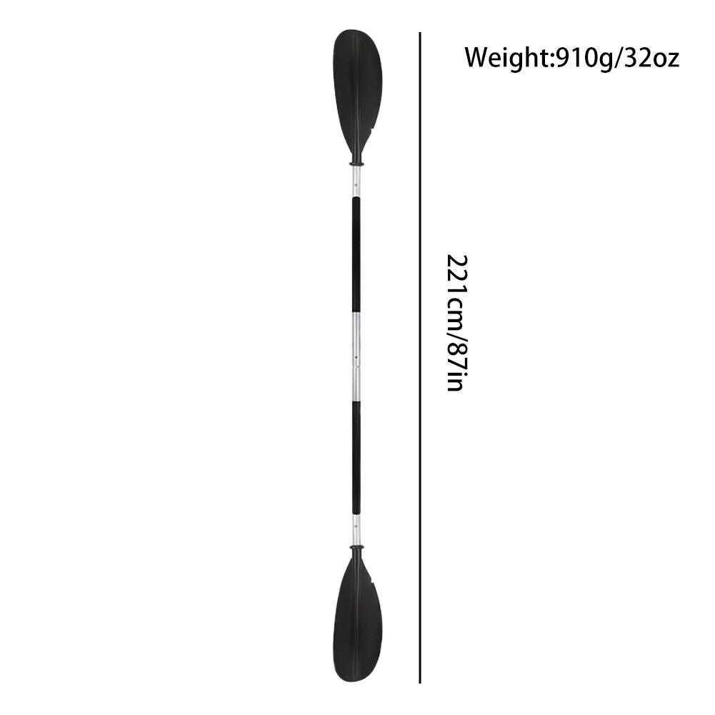 US Double-Ended Kayak Paddle 220cm Detachable Lightweight Aluminum Canoe Afloat