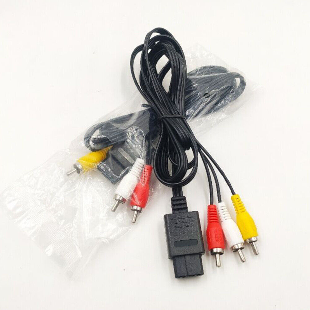 US 10-20Pcs A/V Stereo RCA Audio Video Cables for Nintendo Gamecube SNES N64 NGC