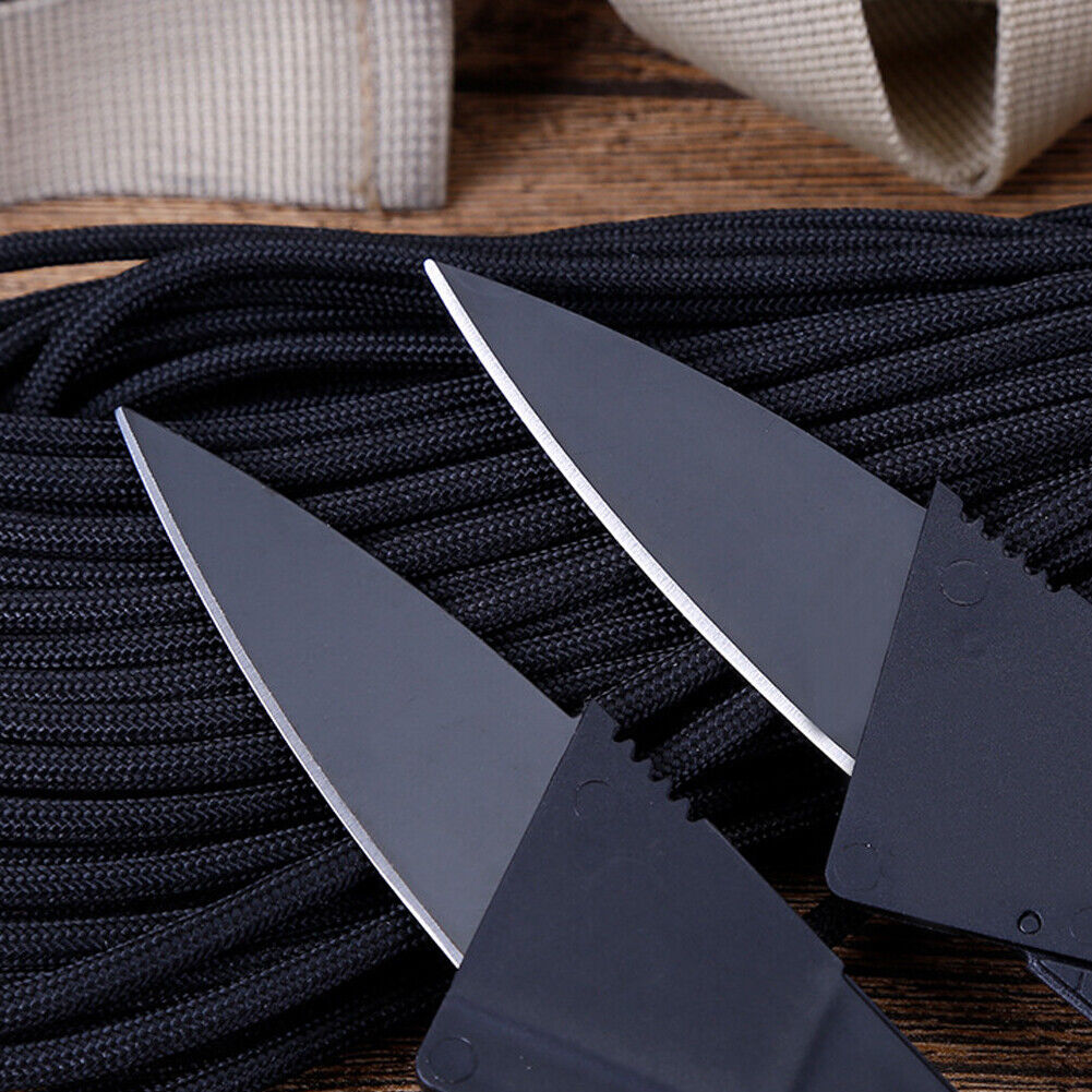 US 20-40 Pack Credit Card Thin Knives Folding Wallet Pocket Micro Survival Knife