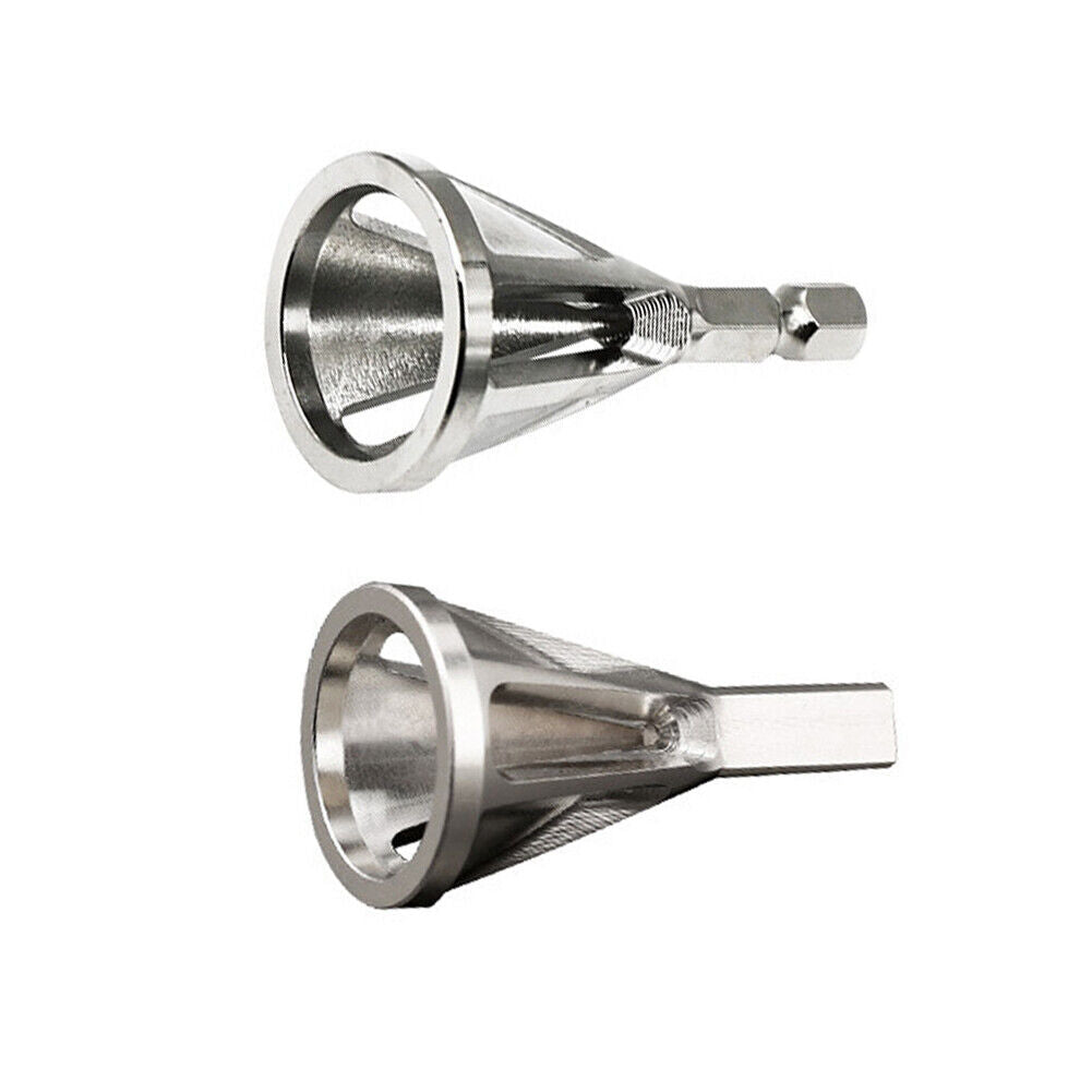 US 2Pc Deburring External Chamfer Tool Stainless Steel Remove Burr Drill Bit