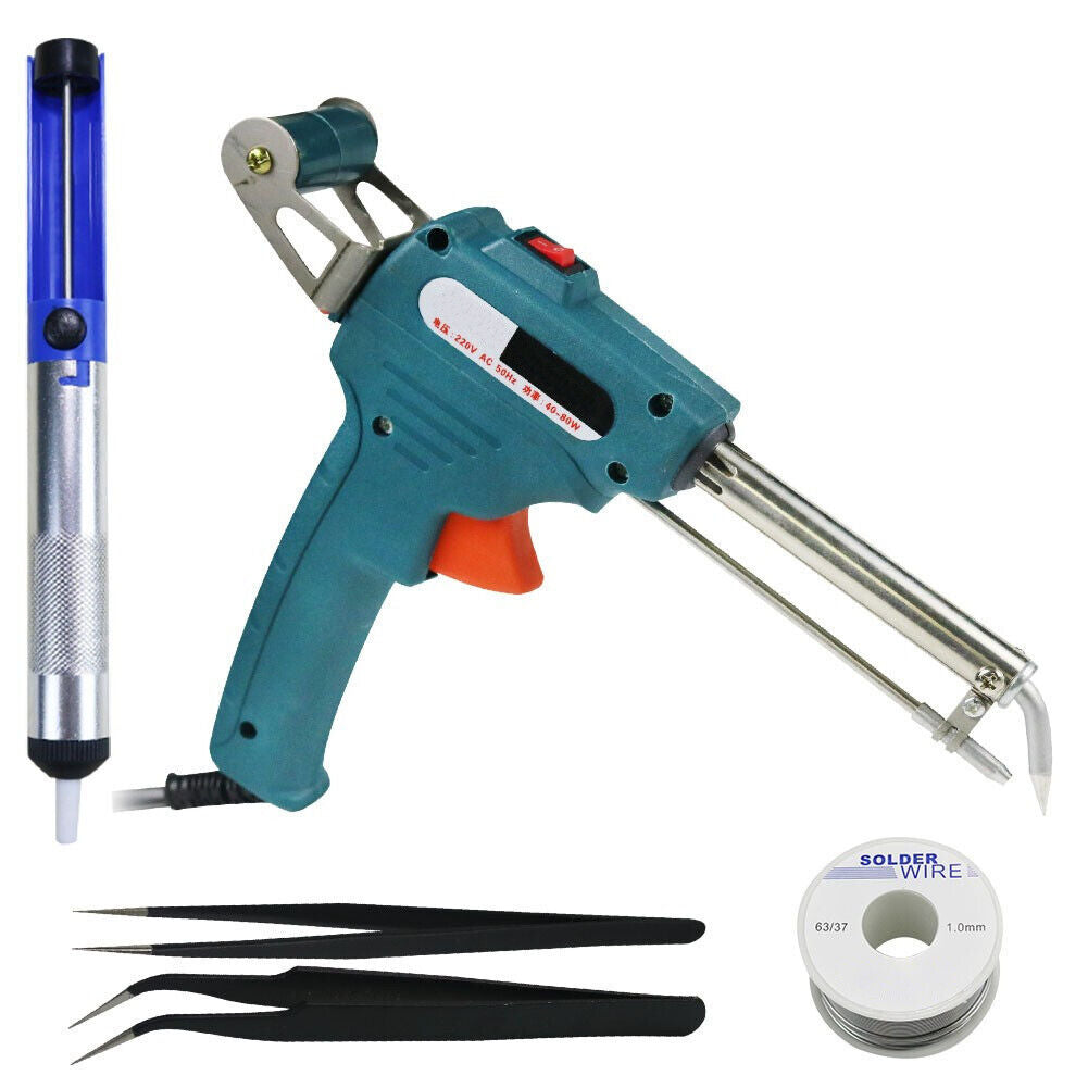 US Soldering Gun Kit 60W Auto Solder Feed Hand-Held Soldering Iron Welding Gun