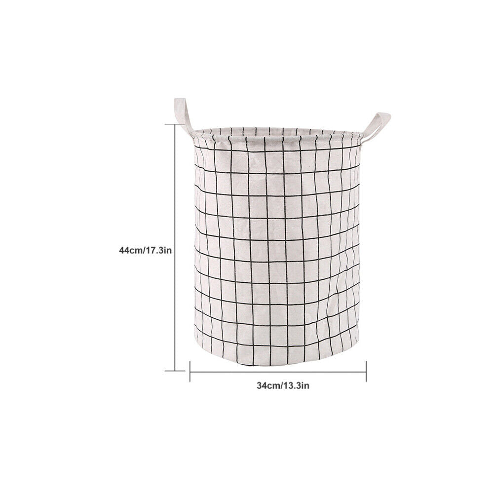 US 1-2 Pcs Large Foldable Laundry Hamper Dirty Clothes Basket Linen Storage Bag