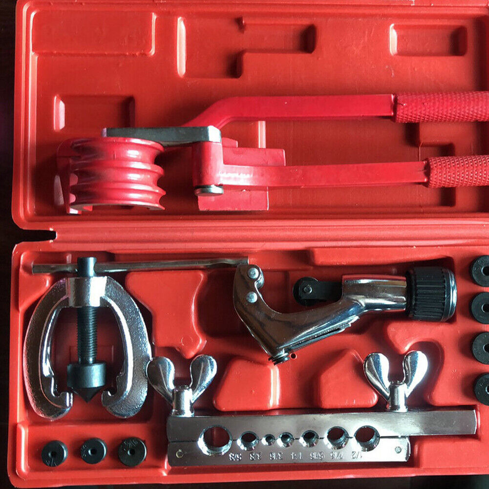 US 3 in 1 Tube Pipe Bender And Brake Air Line Double Flare Flaring Tool Set 13Pc