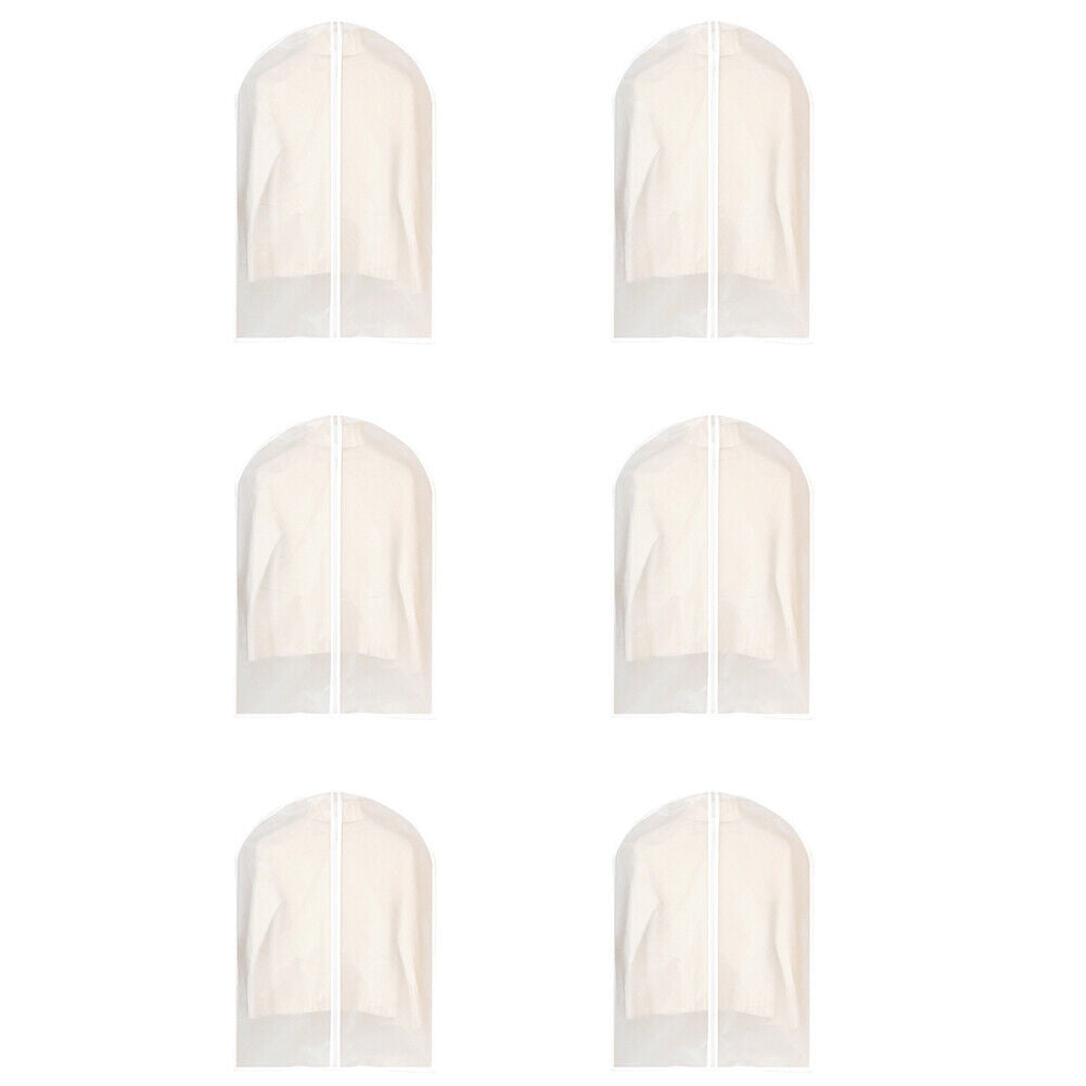 US 6-12Pc Hanging Garment Bag Lightweight Clear Full Zipper Suit Bags Dust Cover