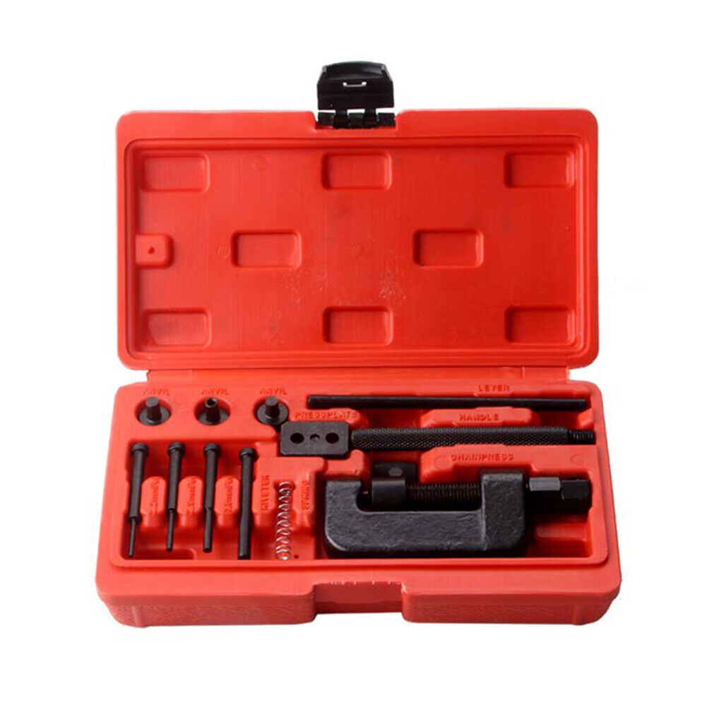 13PCS Chain Cutter Rivet Tool Set Riveting Breaker ATV/Bike/Motorcycle/Cam Drive