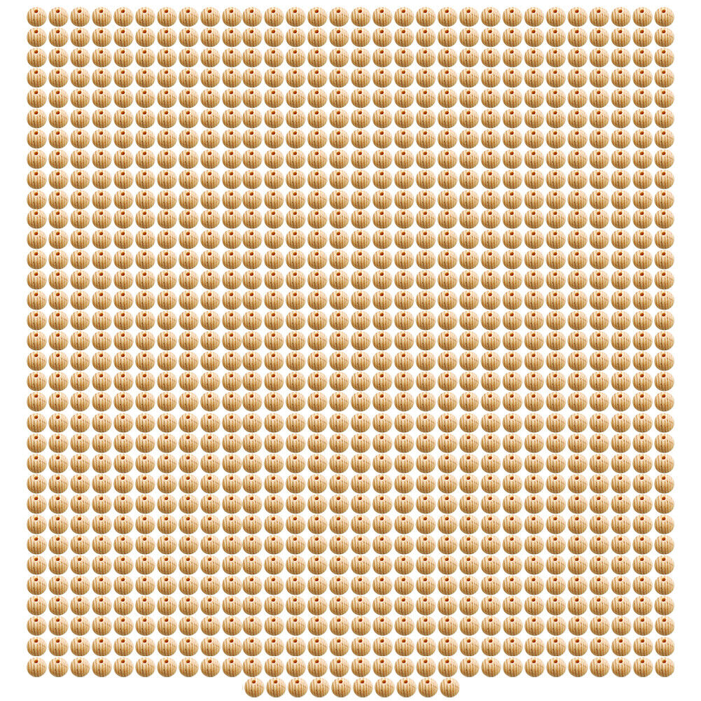 US 1000-2000 Pc Natural Wooden Beads, 8mm Round Polished Loose Beads for DIY
