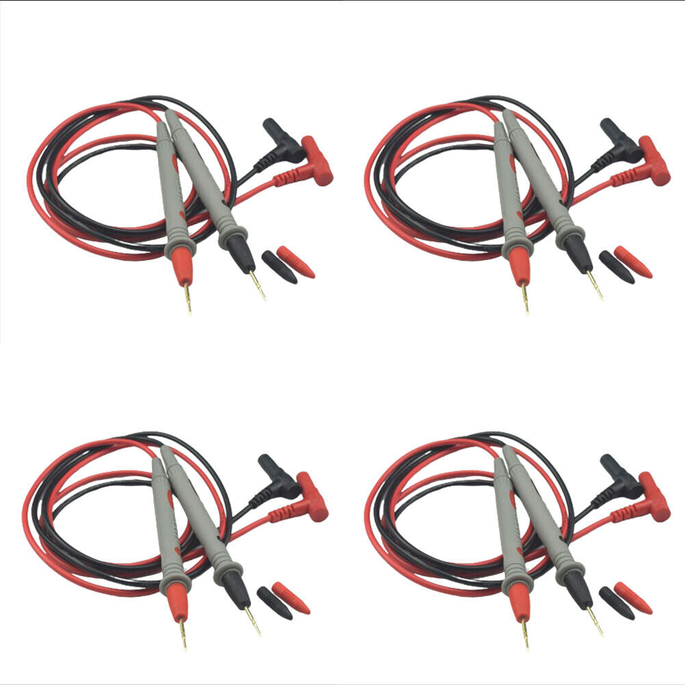 US 2-4 Pack Multimeter Test Leads Kit Test Probes 1000V 20A Silicone Alligator