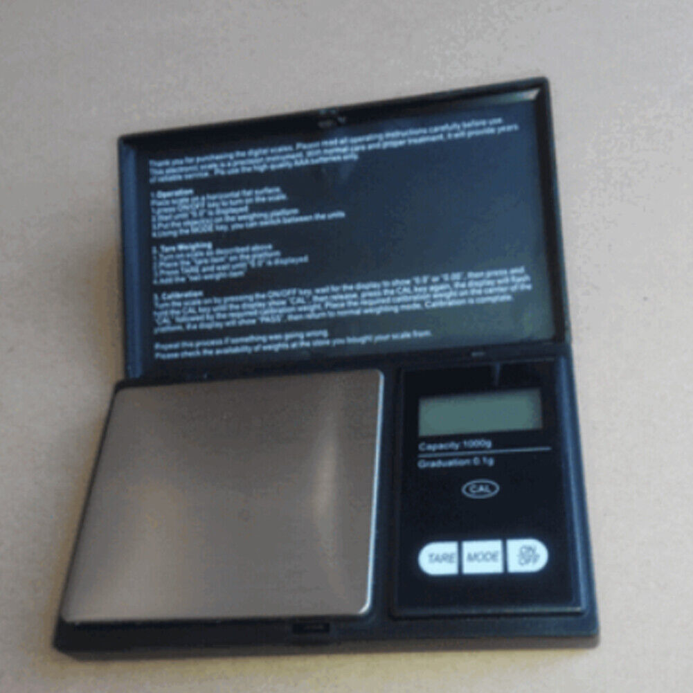 US 1-2 Pcs Digital Weigh Coin Pocket Scale Oz 1000g x 0.1 Grams Scale Precise