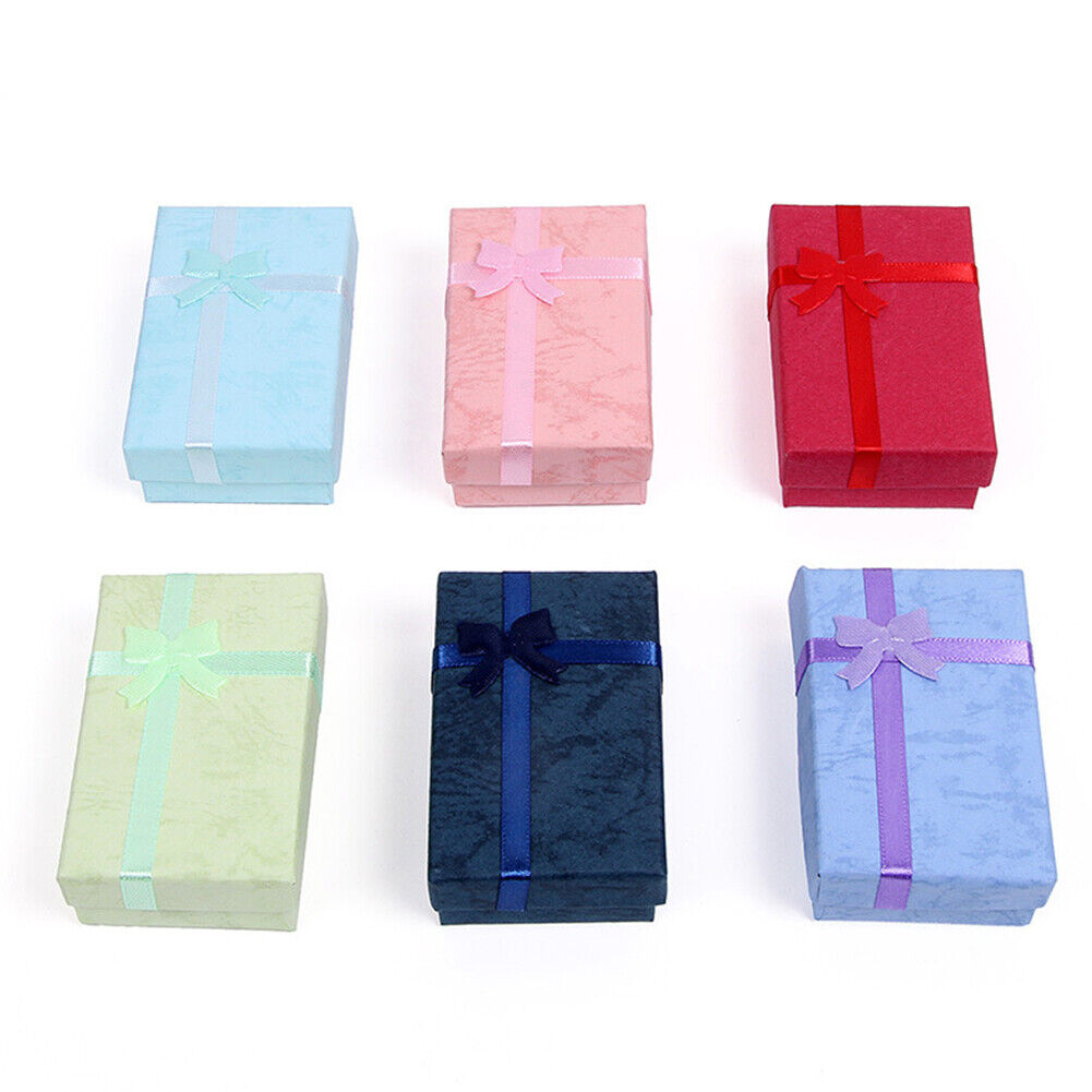 US 24-48Pack Jewelry Boxes Necklace Earrings Ring Gift Cardboard Bulk, 6 Colors